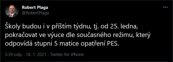 https://twitter.com/RobertPlaga Twitterový příspěvek Roberta Plagy